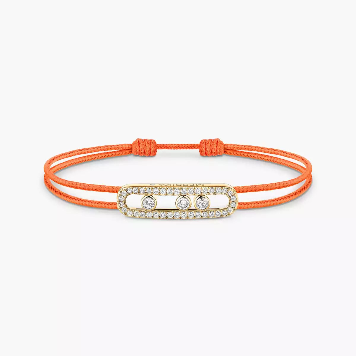 [Clover Jewelry]Messika Care(s) pink cord pavé bracelet