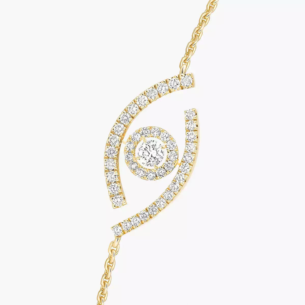 [Clover Jewelry]Lucky Eye Pave-Set Diamond Bracelet