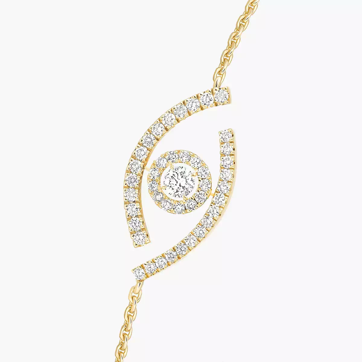 [Clover Jewelry]Lucky Eye Pave-Set Diamond Bracelet