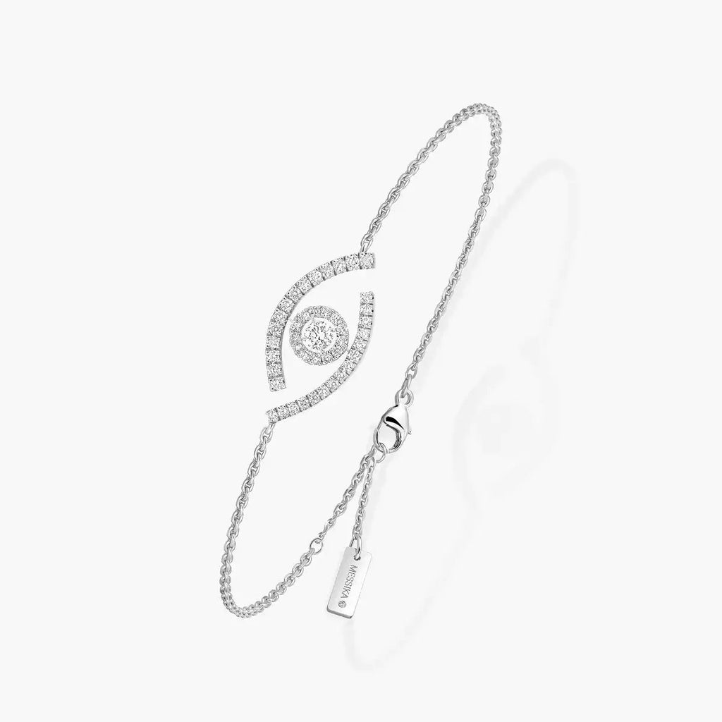 [Clover Jewelry]Lucky Eye Pave-Set Diamond Bracelet