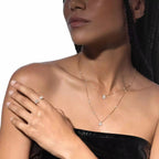 [Clover Jewelry]Diamond Necklace My Twin 2 Rows