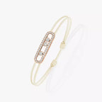 [Clover Jewelry]Messika Care(s) pink cord pavé bracelet