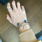 [Clover Jewelry]CLOVER 5 MOTIF PIETERSITE SILVER BRACELET