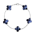[Clover Jewelry]CLOVER 5 MOTIF PIETERSITE SILVER BRACELET