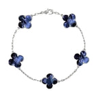[Clover Jewelry]CLOVER 5 MOTIF PIETERSITE SILVER BRACELET