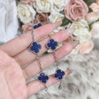 [Clover Jewelry]CLOVER 5 MOTIF PIETERSITE SILVER BRACELET