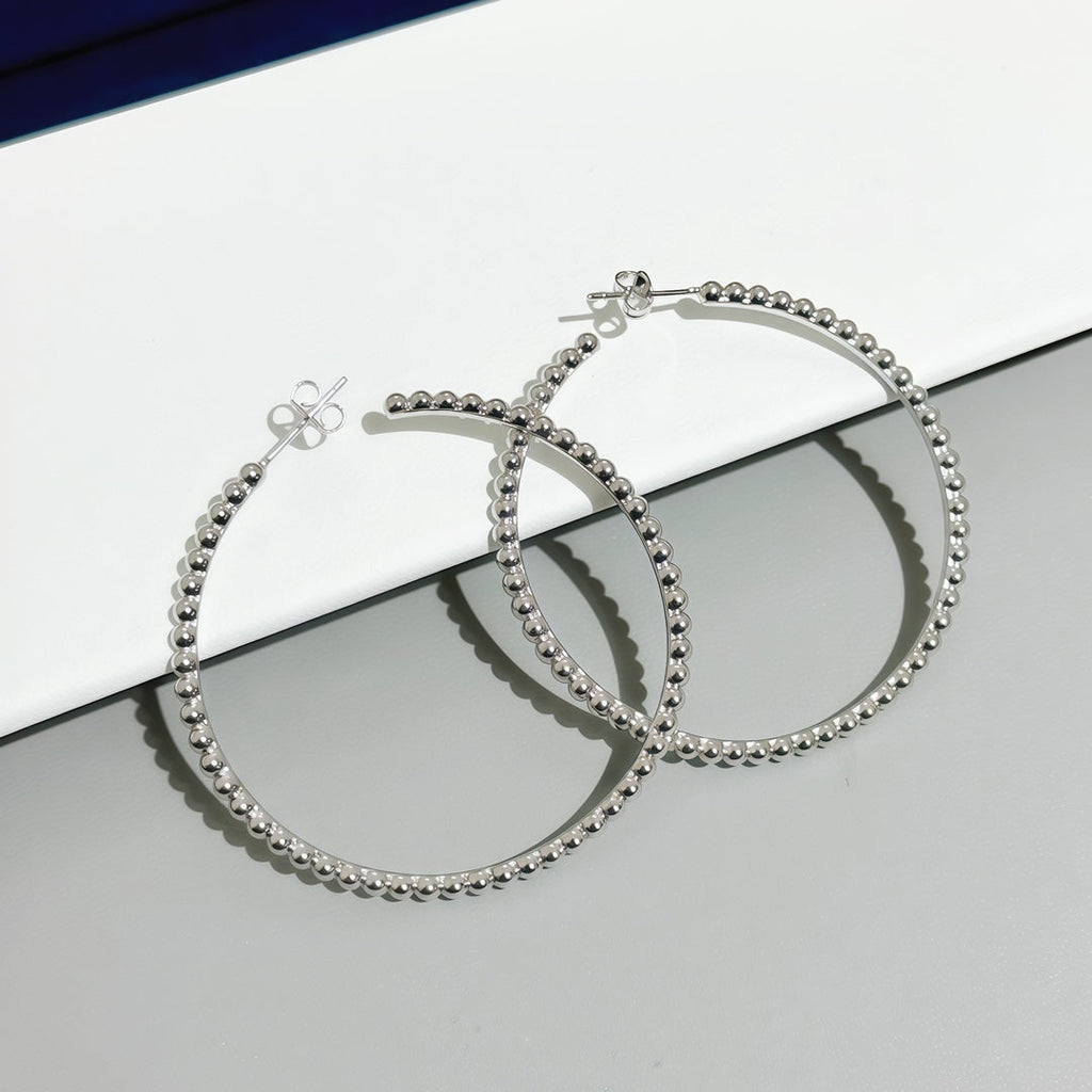 [Clover Jewelry] SMOOTH BEAD STUD EARRINGS