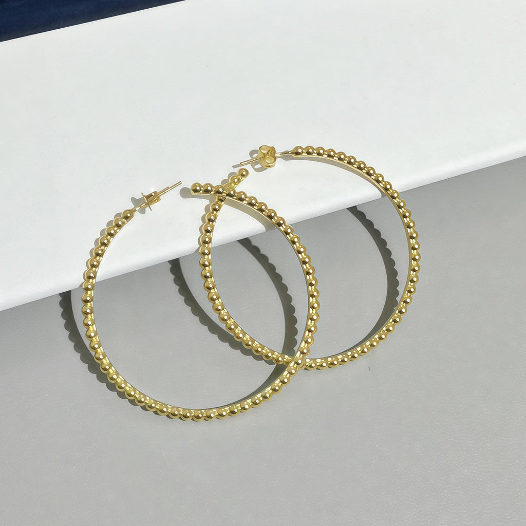 [Clover Jewelry] SMOOTH BEAD STUD EARRINGS