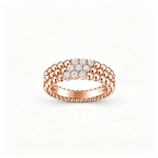 [Clover Jewelry] THREE-ROW DIAMOND RING