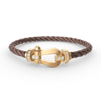 [Clover Jewelry]ホースシューラージ ハーフダイヤモンド ブレスレット ゴールド
