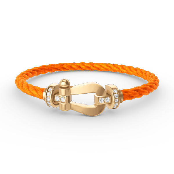 [Clover Jewelry]ホースシューラージ ハーフダイヤモンド ブレスレット ゴールド