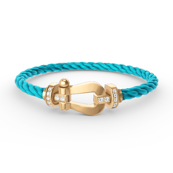 [Clover Jewelry]ホースシューラージ ハーフダイヤモンド ブレスレット ゴールド