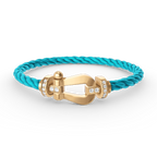 [Clover Jewelry]ホースシューラージ ハーフダイヤモンド ブレスレット ゴールド