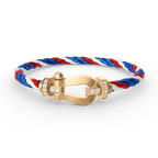 [Clover Jewelry]ホースシューラージ ハーフダイヤモンド ブレスレット ゴールド