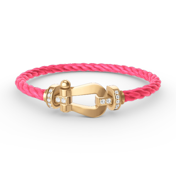 [Clover Jewelry]ホースシューラージ ハーフダイヤモンド ブレスレット ゴールド