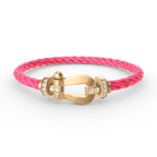 [Clover Jewelry]ホースシューラージ ハーフダイヤモンド ブレスレット ゴールド