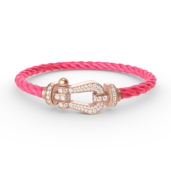 [Clover Jewelry]FORCE LARGE HORSESHOE FULL DIAMOND BRACELET ROSE GOLD