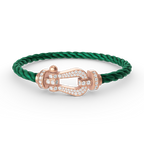 [Clover Jewelry]FORCE LARGE HORSESHOE FULL DIAMOND BRACELET ROSE GOLD