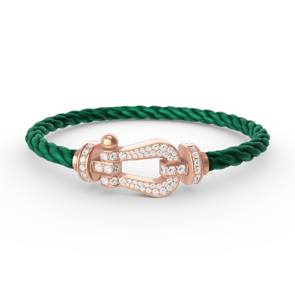 [Clover Jewelry]FORCE LARGE HORSESHOE FULL DIAMOND BRACELET ROSE GOLD