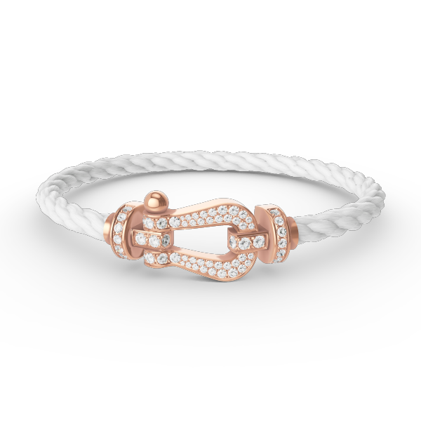 [Clover Jewelry]FORCE LARGE HORSESHOE FULL DIAMOND BRACELET ROSE GOLD