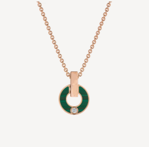 [Clover Jewelry]GARI-HALSKETTE ROSÉGOLD MALACHIT