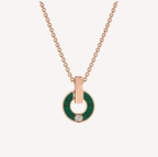 [Clover Jewelry]GARI-HALSKETTE ROSÉGOLD MALACHIT