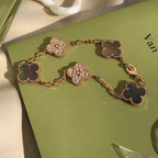 [Clover Jewelry]CLOVER 5 MOTIF GRAY MOP DIAMOND BRACELET