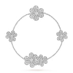 [Clover Jewelry]FRIVOLE SILVER 5 FLOWERS BRACELET