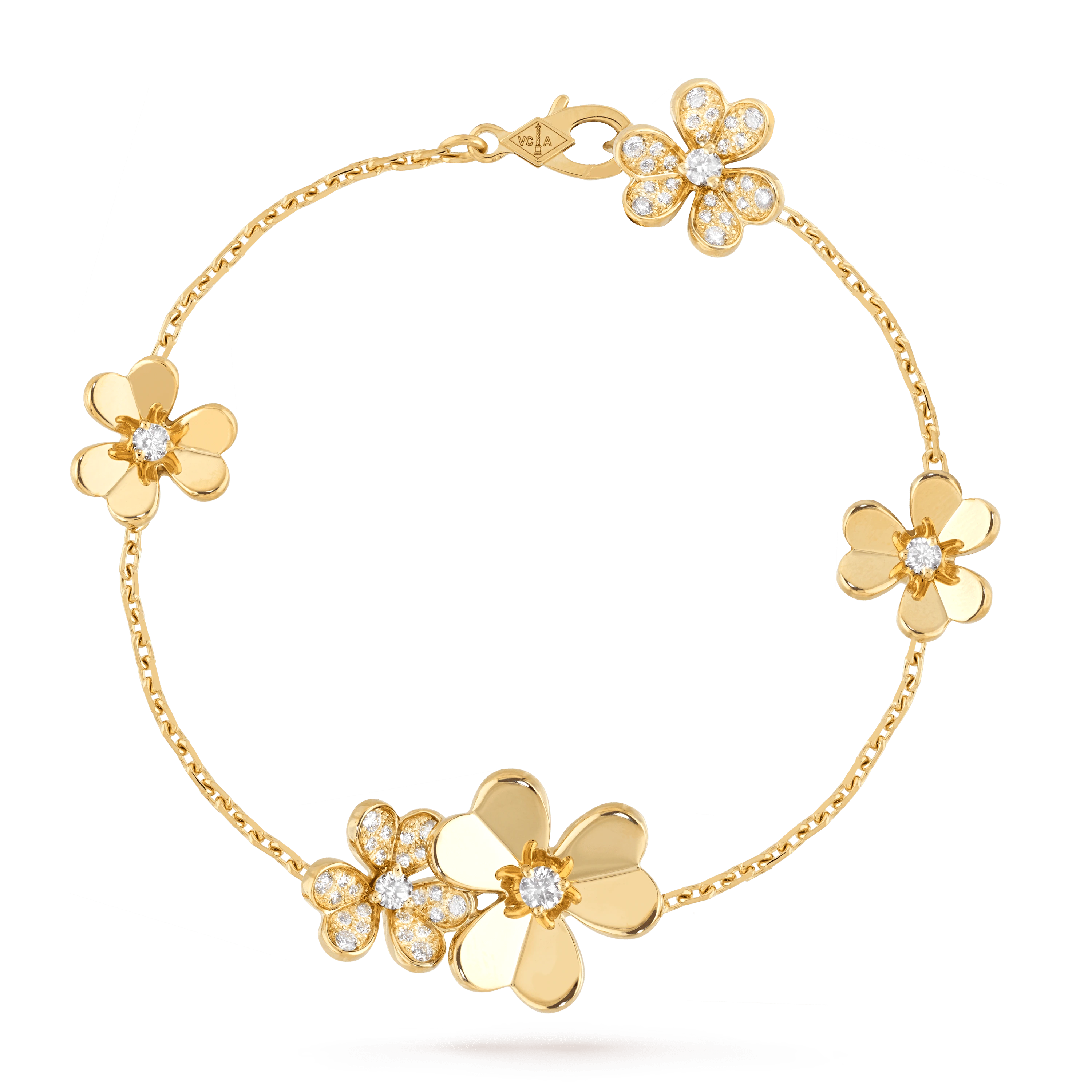 [Clover Jewelry]FRIVOLE GOLD 5 FLOWERS BRACELET