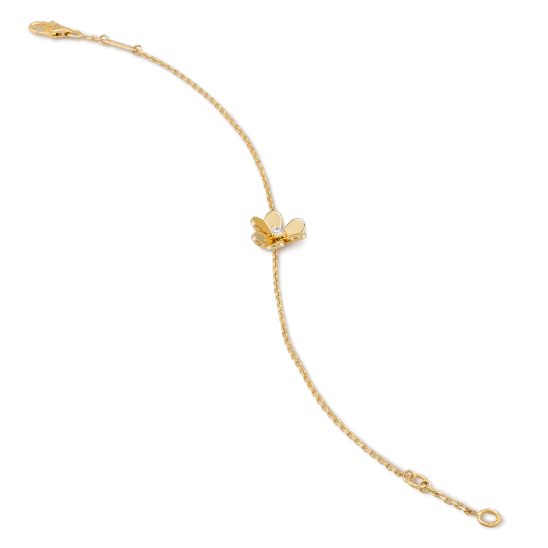 [Clover Jewelry]FRIVOLE GOLD FLOWER PINK MALACHITE BRACELET