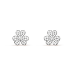 [Clover Jewelry]FRIVOLE SILVER FLOWER DIAMOND EARRINGS