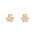 [Clover Jewelry]FRIVOLE GOLD FLOWER DIAMOND EARRINGS