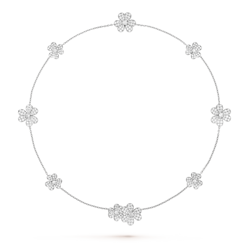[Clover Jewelry]FRIVOLE SILVER 9 FLOWERS NECKLACE