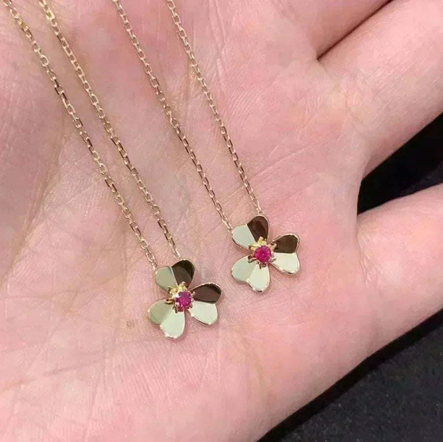 [Clover Jewelry]FRIVOLE GOLD FLOWER NECKLACE
