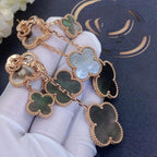 [Clover Jewelry]CLOVER EARRINGS DARK MOP 4 MOTIFS ROSE GOLD