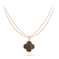 [Clover Jewelry]CLOVER 25MM GOLD DARK MOP BIG CLOVER NECKLACE