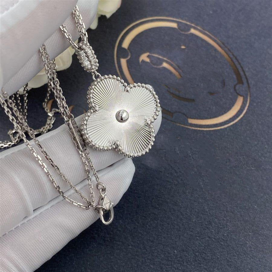 [Clover Jewelry]CLOVER 25MM SILVER BIG CLOVER NECKLACE
