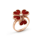 [Clover Jewelry]SWEET CLOVER CARNELIAN RING