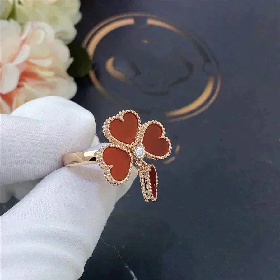 [Clover Jewelry]SWEET CLOVER CARNELIAN RING