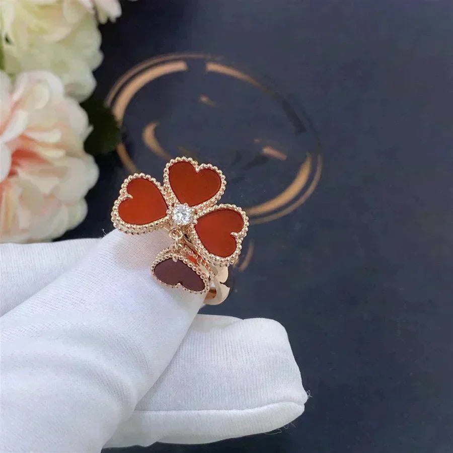 [Clover Jewelry]SWEET CLOVER CARNELIAN RING