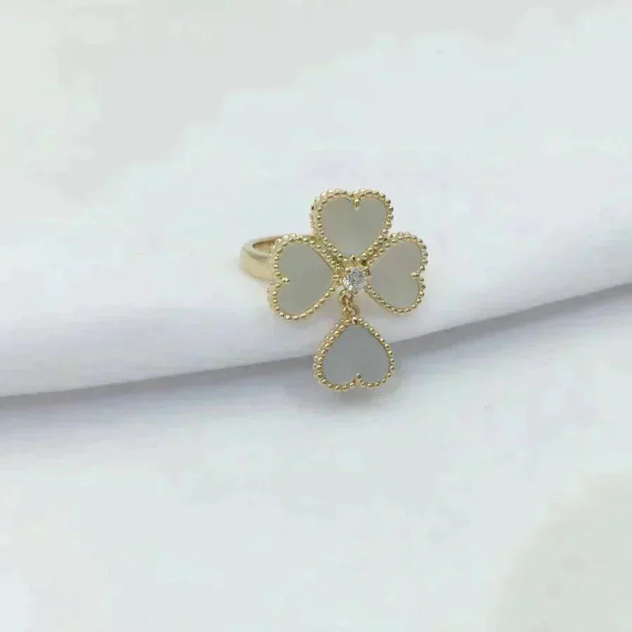 [Clover Jewelry]SWEET CLOVER WHITE MOP RING