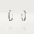 [Clover Jewelry]LOVE DIAMOND SILVER HOOP EARRINGS