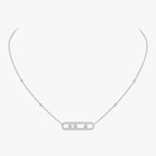 [Clover Jewelry] Move Pave_ Rose Gold Diamond Necklace