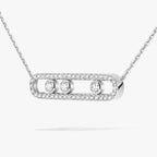 [Clover Jewelry] Move Pave_ Rose Gold Diamond Necklace