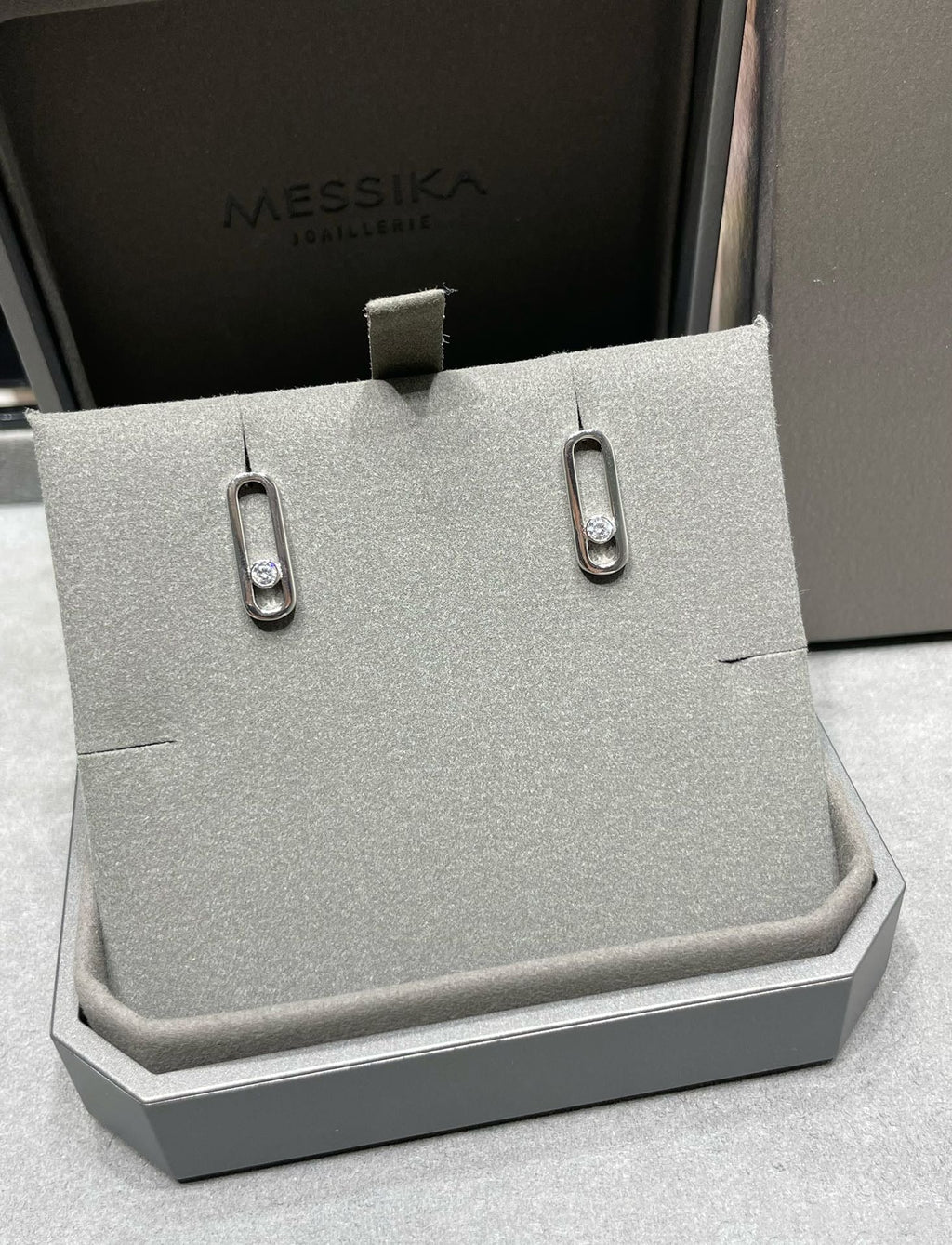 [Clover Jewelry]MOVE UNO SMALL 1 DIAMOND EARRINGS