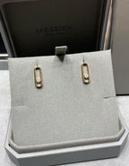 [Clover Jewelry]MOVE UNO SMALL 1 DIAMOND EARRINGS