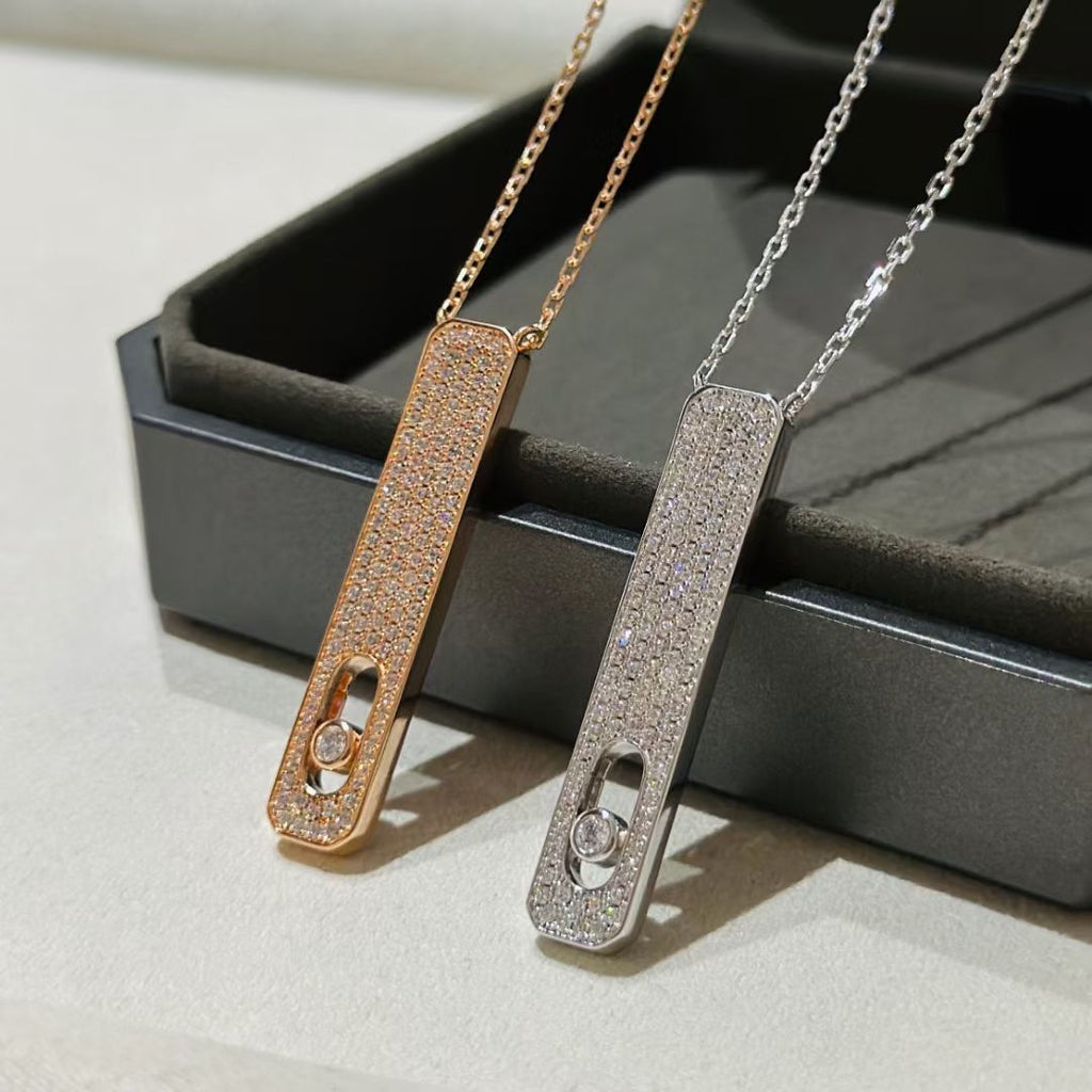 [Clover Jewelry]MY FIRST DIAMOND PAVED NECKLACE