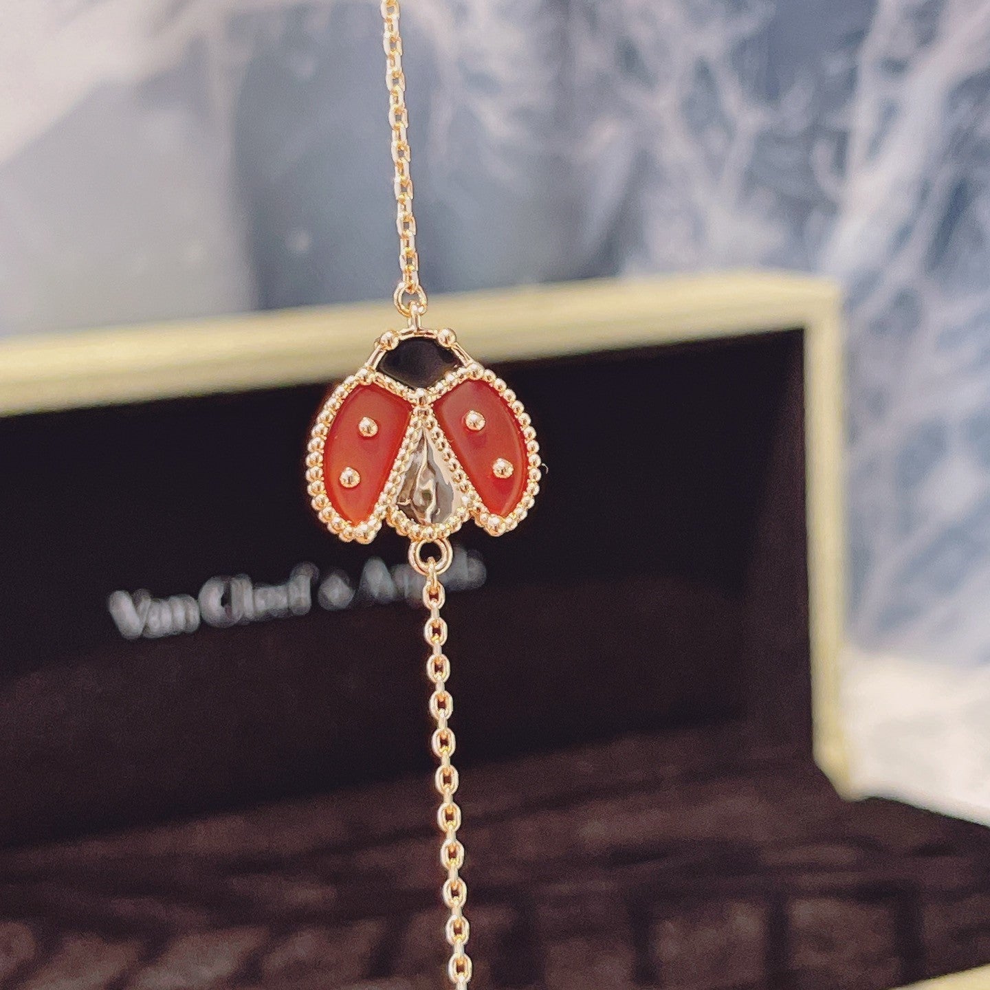 [Clover Jewelry]LUCKY SPRING 1 MOTIF PINK GOLD BRACELET