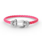 [Clover Jewelry]FORCE LARGE HORSESHOE HALF DIAMOND BRACELET SILVER