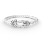 [Clover Jewelry]FORCE LARGE HORSESHOE FULL DIAMOND BRACELET SILVER